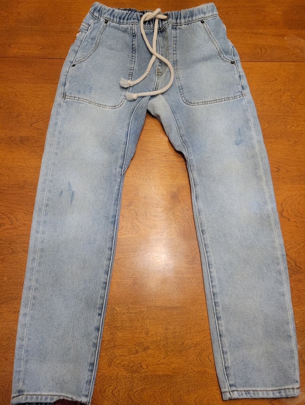 One Teaspoon Light Blue Drawstring Jeans